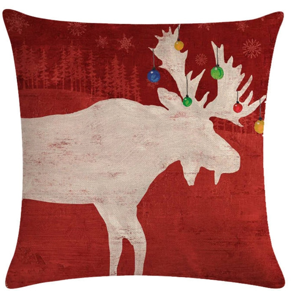 Pillow Cover- NEW- Christmas Moose
